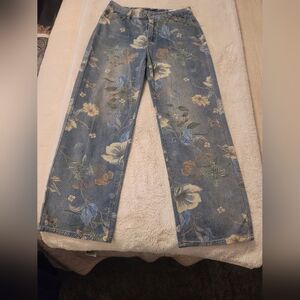 Floral Wide Leg Jeans